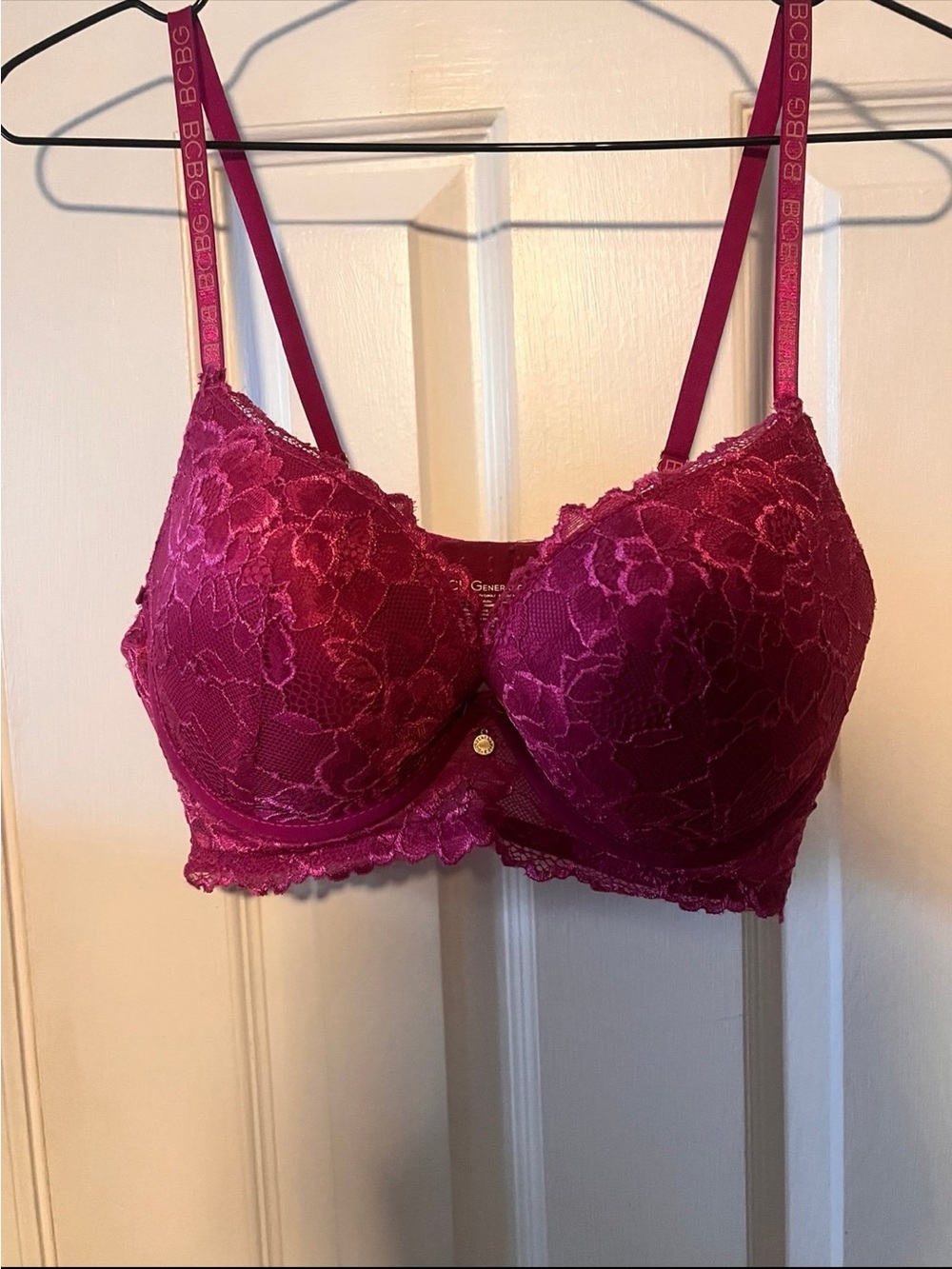 BCBGeneration Fuchsia Lace Underwire Bra